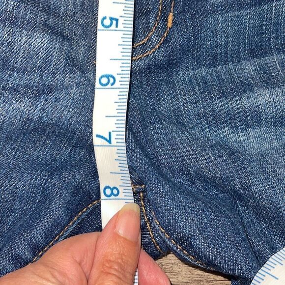 Gap Women's Cotton Stretch Long‎ And Lean Wide Leg Jeans Blue Size 6R - Picture 8 of 9